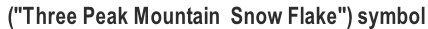("Three Peak Mountain  Snow Flake") symbol
